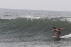 Surfing at El Sunzal, El Salvador on March 27th 2016