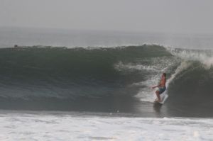 Surfing at Punta Mango, El Salvador on April 17th 2014