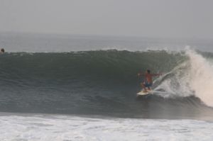 Surfing at Punta Mango, El Salvador on April 17th 2014