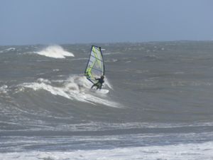 Surfing at Cape Hatteras Lighthouse, USA on June 15th 2016