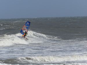 Surfing at Cape Hatteras Lighthouse, USA on April 13th 2016