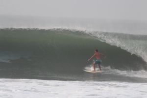 Surfing at Punta Mango, El Salvador on April 17th 2014