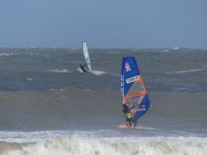 Surfing at Cape Hatteras Lighthouse, USA on April 13th 2016