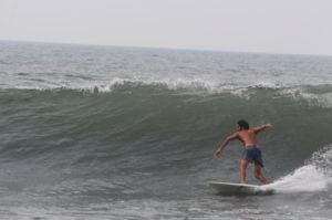 Surfing at El Sunzal, El Salvador on March 27th 2016