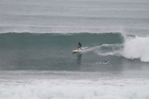 Surfing at El Sunzal, El Salvador on December 5th 2014