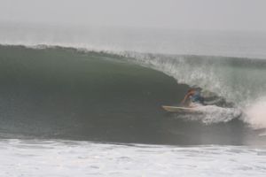 Surfing at Punta Mango, El Salvador on April 17th 2014