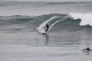 Surfing at El Sunzal, El Salvador on June 20th 2016