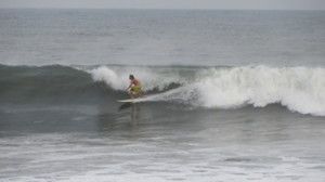 Surfing at Punta Mango, El Salvador on April 17th 2016