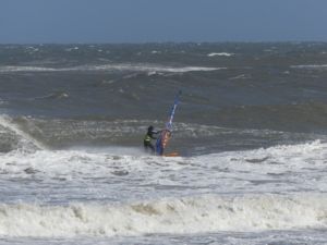 Surfing at Cape Hatteras Lighthouse, USA on April 13th 2016