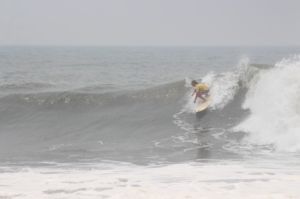 Surfing at Punta Mango, El Salvador on April 17th 2014