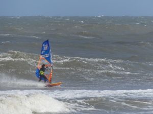 Surfing at Cape Hatteras Lighthouse, USA on June 15th 2016