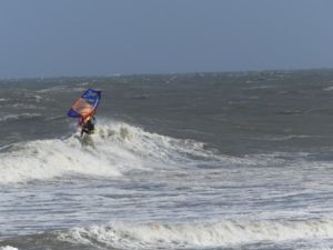 Surfing at Cape Hatteras Lighthouse, USA on June 15th 2016