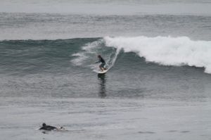 Surfing at El Sunzal, El Salvador on June 20th 2016