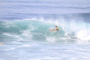 Surfing at El Sunzal, El Salvador on March 27th 2016