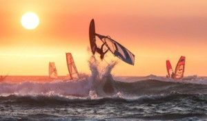 Surfing at Tableview, South Africa on February 6th 2017