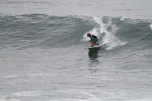 Surfing at El Sunzal, El Salvador on June 20th 2016