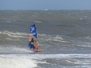 Surfing at Cape Hatteras Lighthouse, USA on June 15th 2016