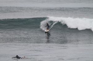 Surfing at El Sunzal, El Salvador on June 20th 2016