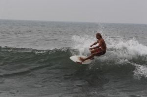 Surfing at El Sunzal, El Salvador on March 27th 2016