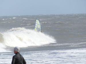 Surfing at Cape Hatteras Lighthouse, USA on June 15th 2016