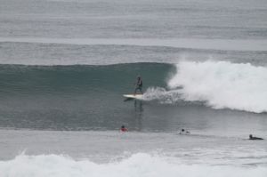 Surfing at El Sunzal, El Salvador on June 20th 2016