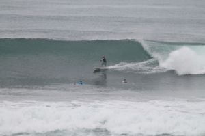 Surfing at El Sunzal, El Salvador on December 5th 2014