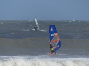 Surfing at Cape Hatteras Lighthouse, USA on April 13th 2016