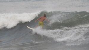 Surfing at Punta Mango, El Salvador on April 17th 2014