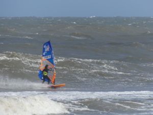 Surfing at Cape Hatteras Lighthouse, USA on June 15th 2016