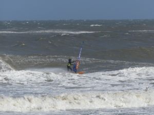 Surfing at Cape Hatteras Lighthouse, USA on April 13th 2016