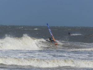 Surfing at Cape Hatteras Lighthouse, USA on April 13th 2016