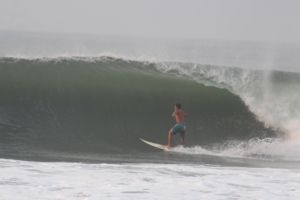 Surfing at Punta Mango, El Salvador on April 17th 2014