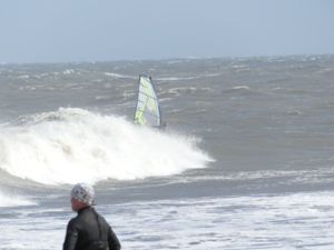 Surfing at Cape Hatteras Lighthouse, USA on June 15th 2016