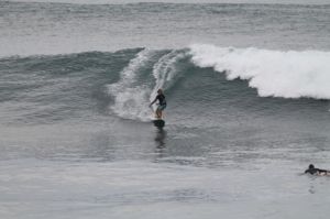 Surfing at El Sunzal, El Salvador on June 20th 2016