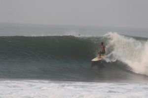 Surfing at Punta Mango, El Salvador on April 17th 2014