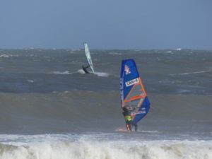 Surfing at Cape Hatteras Lighthouse, USA on April 13th 2016