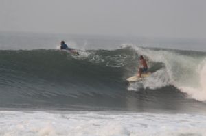 Surfing at Punta Mango, El Salvador on April 17th 2014