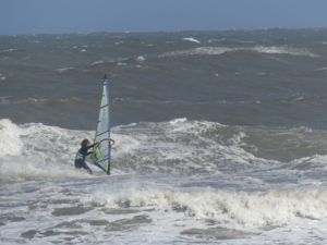 Surfing at Cape Hatteras Lighthouse, USA on April 13th 2016