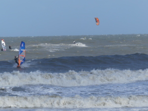 Surfing at Cape Hatteras Lighthouse, USA on April 13th 2016