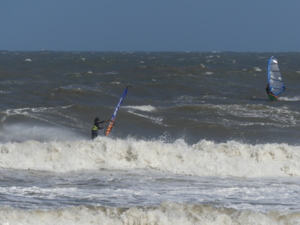 Surfing at Cape Hatteras Lighthouse, USA on April 13th 2016