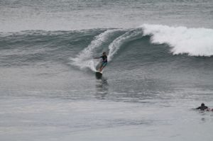 Surfing at El Sunzal, El Salvador on June 20th 2016