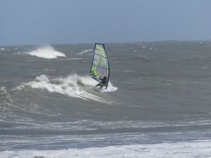 Surfing at Cape Hatteras Lighthouse, USA on June 15th 2016