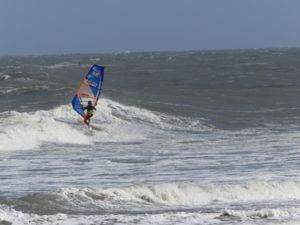 Surfing at Cape Hatteras Lighthouse, USA on April 13th 2016