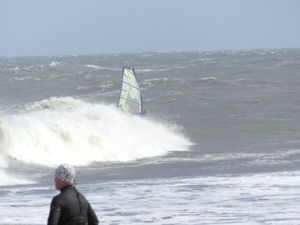 Surfing at Cape Hatteras Lighthouse, USA on June 15th 2016