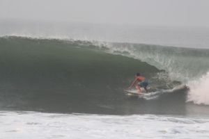 Surfing at Punta Mango, El Salvador on April 17th 2014