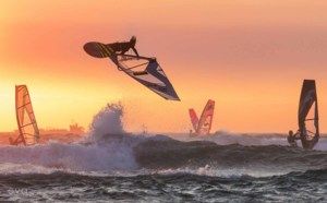 Surfing at Tableview, South Africa on February 6th 2017