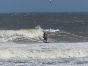 Surfing at Cape Hatteras Lighthouse, USA on April 13th 2016