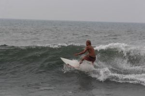 Surfing at El Sunzal, El Salvador on March 27th 2016