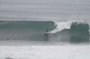 Surfing at El Sunzal, El Salvador on December 5th 2014