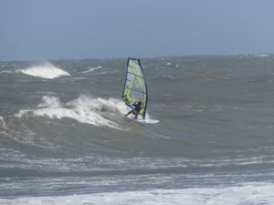 Surfing at Cape Hatteras Lighthouse, USA on June 15th 2016